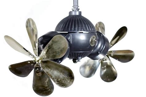 Vintage & farmhouse style floor fans. Rare Westinghouse Double Gyro Ceiling Fan at 1stdibs