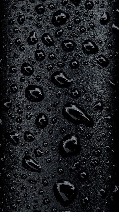 2k Free Download Black Water Droplets Clean Cool Dark Raindrops