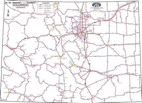 Colorado Highways Map Colorado • Mappery