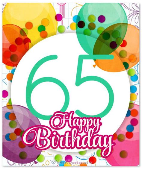 65th Birthday Wishes And Amazing Birthday Card Messages Happy 65