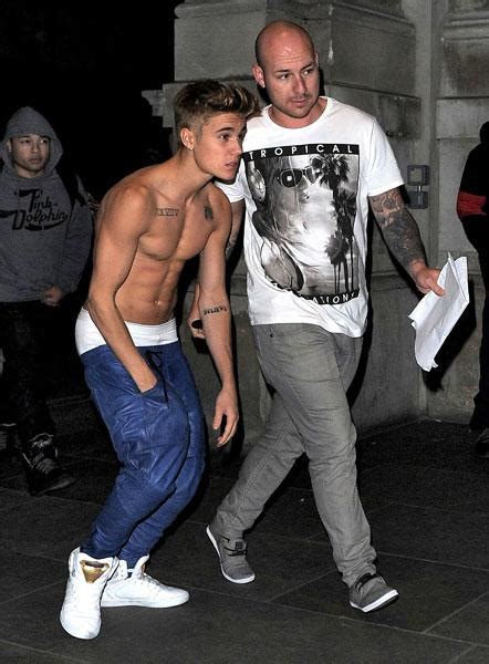 Shirtless And Almost Pantless Justin Bieber Celebrates His 19th Birthday In London