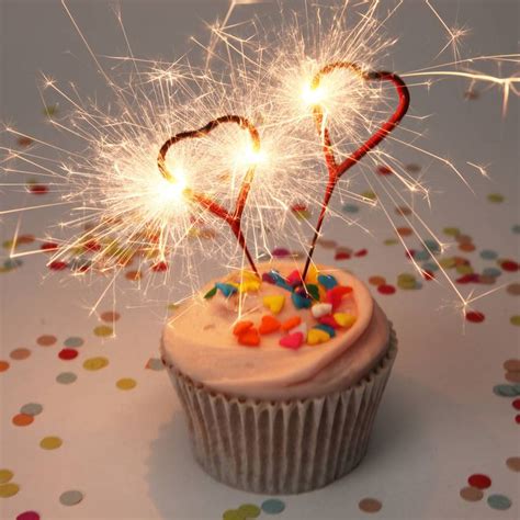Heart Sparklers Birthday Candles Sparkling Cake Sparklers Birthday