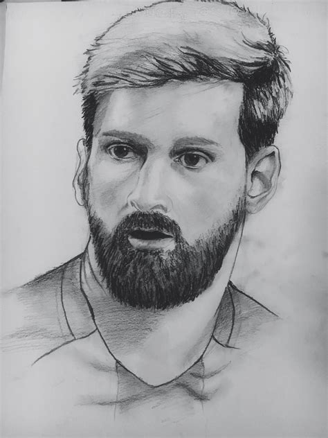 Dibujos De Messi A Lapiz