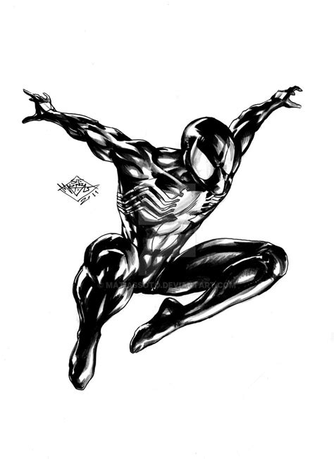 Black Spiderman Art Drawing Philomena Laack