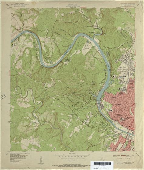 Austin Texas Topographic Maps Perry Castañeda Map Collection Ut