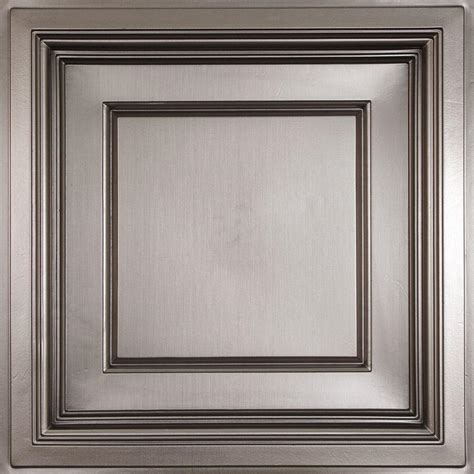 Ceilume Madison Faux Tin 2 Ft X 2 Ft Lay In Coffered Ceiling Panel
