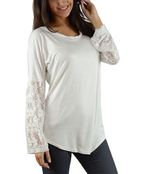 Another Great Find On Zulily Ivory Lace Bell Sleeve Top Women By