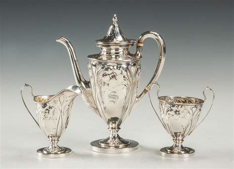 Three Piece Sterling Silver Tea Set Cottone Auctions