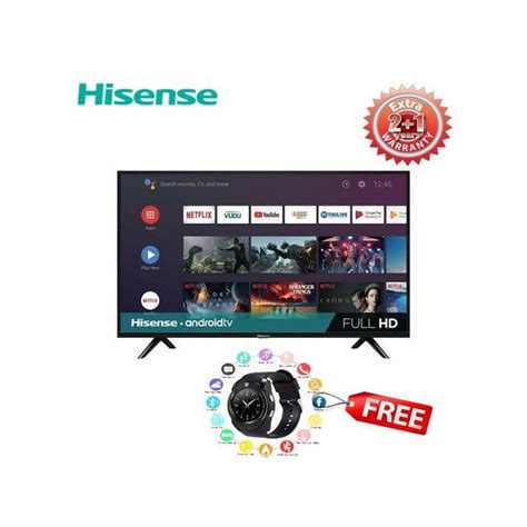Shop 40 Hisense Fhd Android Smart Led Tv Free Smart Watch Black