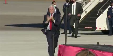 Mike Pence Becomes Instant Meme For Running And Clapping At The Same