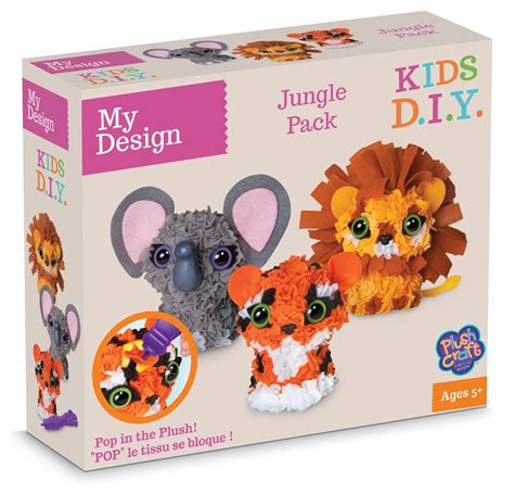 Buy My Design 3d Mini Jungle Animals Plushcraft Kit At Mighty Ape Nz