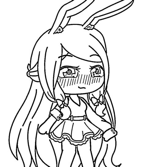Lovely Gacha Life Coloring Page Free Printable Coloring Pages