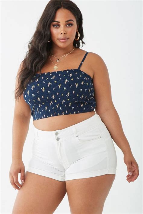 Plus Size Cuffed Denim Shorts Forever 21 Fashion Plus Size Fashion For Women Plus Size Fashion