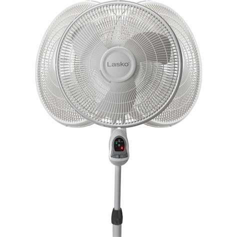 Lasko 16 In 120 Volt 3 Speed Indoor White Oscillating Pedestal Fan With