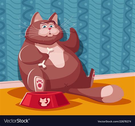 cute cartoon fat cat