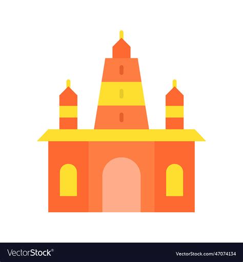 Hindu Temple Icon Image Suitable Royalty Free Vector Image