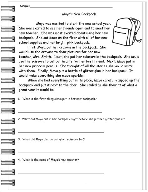 Students read the passages and answer the questions that follow. 2nd Grade Reading Worksheets - Best Coloring Pages For Kids