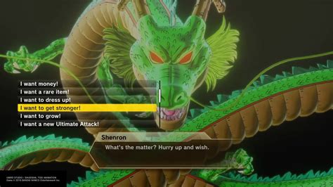 1 collecting dragon balls 2 wishes 3 guru's effect dragon balls appear as important items in the player's bag. Dragon Ball Xenoverse 2 Shenron Wishes Tp Medals