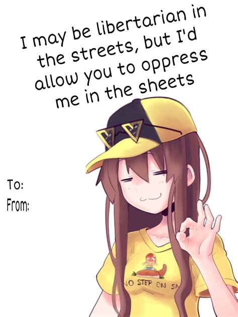 Libertarian Anime Valentines Day Card Rancapweebs