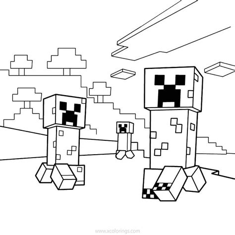 Minecraft Coloring Pages Creeper Coloring Pages