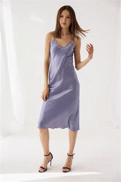 bias lavender silk slip dress lilac slip dress violet silk camisole stretch silk dress satin