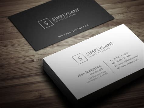 Simple Minimal Business Cards By Galaxiya On Creativemarket Minimal