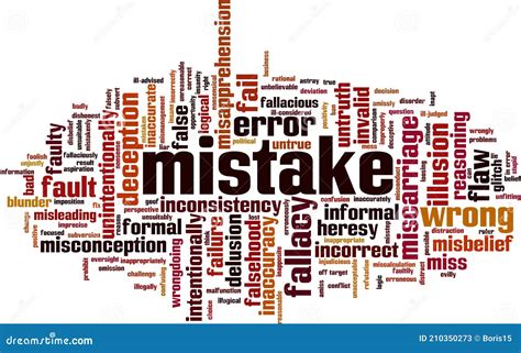 Mistake Word Cloud Stock Vector Illustration Of Informal 210350273