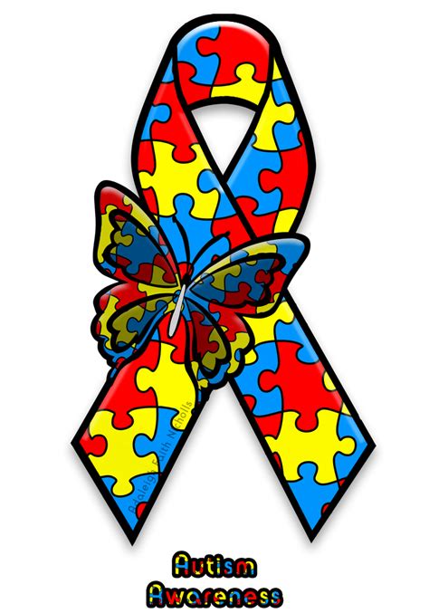 Autism Awareness Ribbon By Adaleighfaith On Deviantart Autism Ribbon