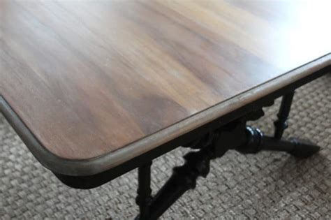 Use a paint brush to apply an even coat to the wood surface. Refinishing A Coffee Table - Shine Your Light
