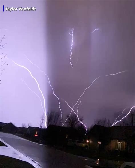 Amazing Lightning Strike Caught On Camera In Kansas Wow Check Out