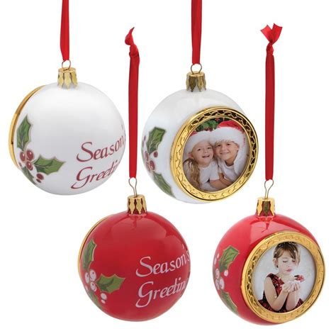 Porcelain Christmas Holiday Photo Ornamentchristmas Tree Decoration