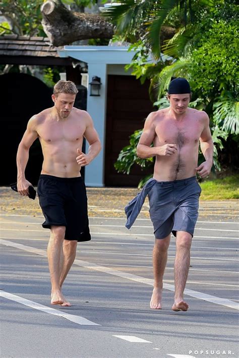 Shirtless Charlie Hunnam And Garrett Hedlund In Hawaii Popsugar Celebrity Photo