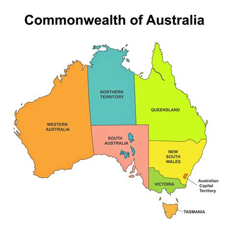 Australien Karte Der Regionen Und Provinzen OrangeSmile