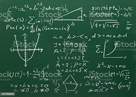 Math Formulas On School Blackboard Education Stock Photo Download