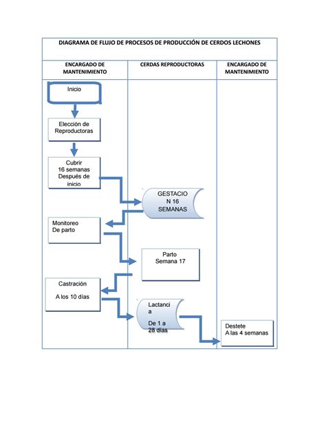 Diagrama De Flujo De Procesos De Producción De Cerdos Lechones By