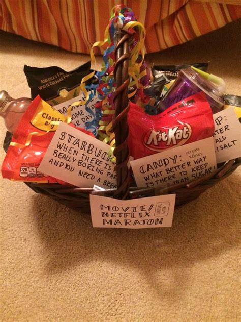 Say your significant other really wants to watch. Netflix movie marathon survival basket cute gift for ...