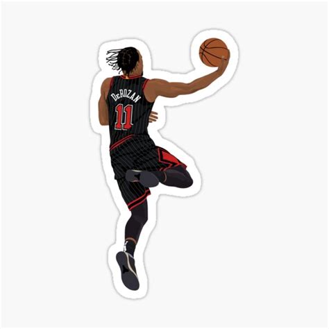 Demar Derozan Sticker For Sale By Infamousbball Redbubble