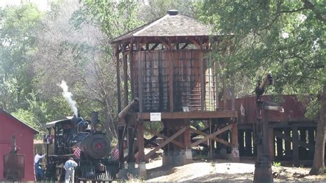 Steam Locomotive At Petticoat Junction Water Tower Switch To Turntable