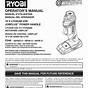 Ryobi P1834 Owner Manual