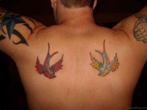 61 Nice Looking Swallow Tattoos On Back