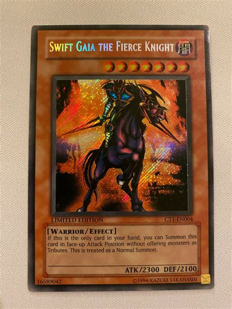 Yugioh Swift Gaia The Fierce Knight Ct1en004 Secret Rare Lp