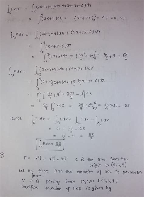 [solved] Calculate Integral F · Dr For The Given F And C A F Yi − Xj Course Hero