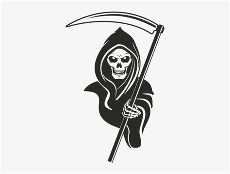 Grim Reaper Logo Png Grim Reaper Black And White Free Transparent