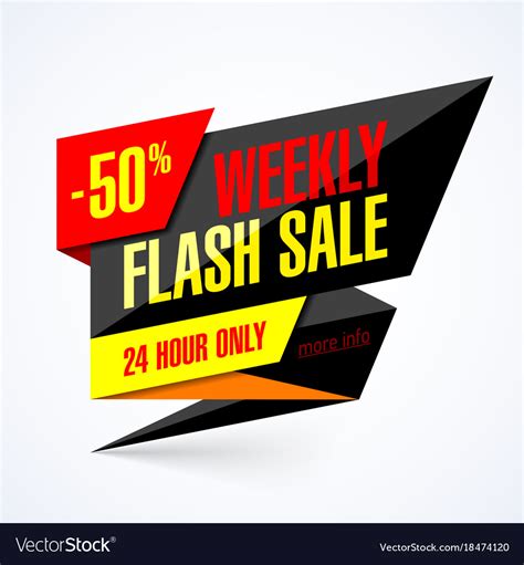 Weekly Flash Sale Banner Royalty Free Vector Image