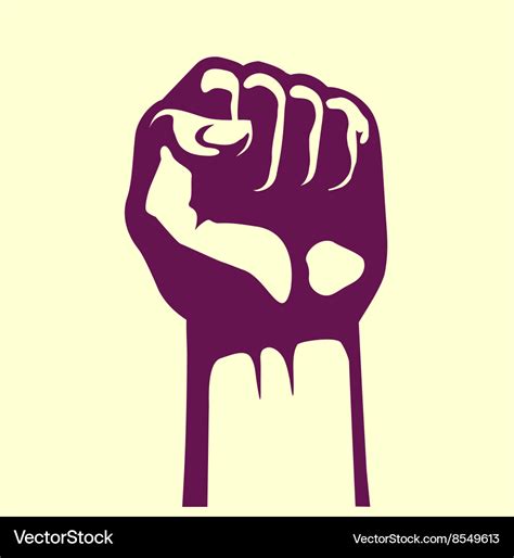 Clenched Fist Held High Royalty Free Vector Image