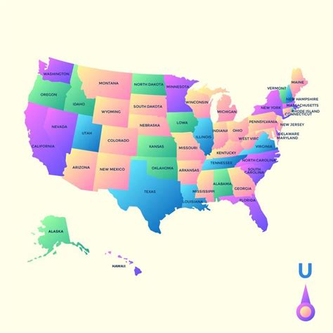 United States Of America Landmark Map Vector Map Vector Travel