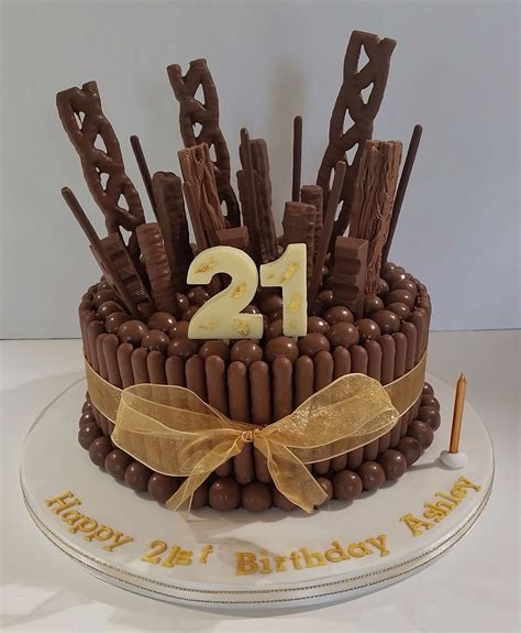 Lissielou 21st birthday cake topper glitter card made in the uk. Image result for 21st chocolate birthday cake ideas ...