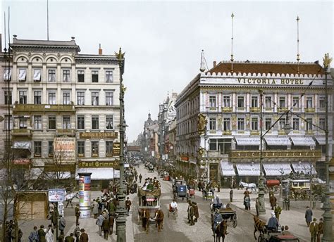 A View Over The Crowded Unter Den Linden Of Berlin Circa 1900