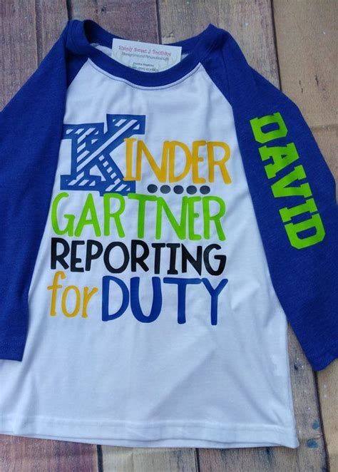 Boys Personalized Kindergartner Back To School Shirt Shirt First Day