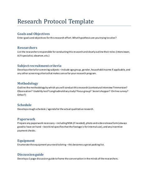 Protocol Template Word